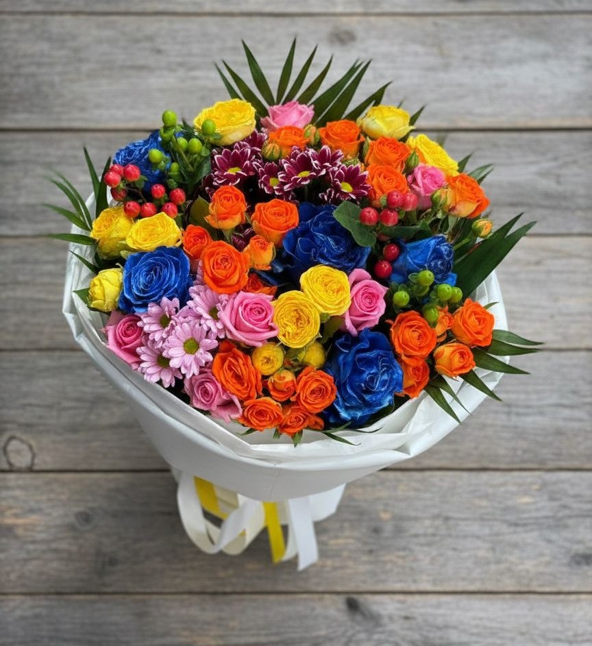 Букет цветов из: Розы и Хризантемы в Кинешме