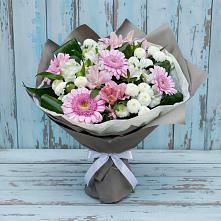 Букет цветов из:  Герберы, Альстромерии и Хризантемы #REPLACE_PRED# Кинешме
