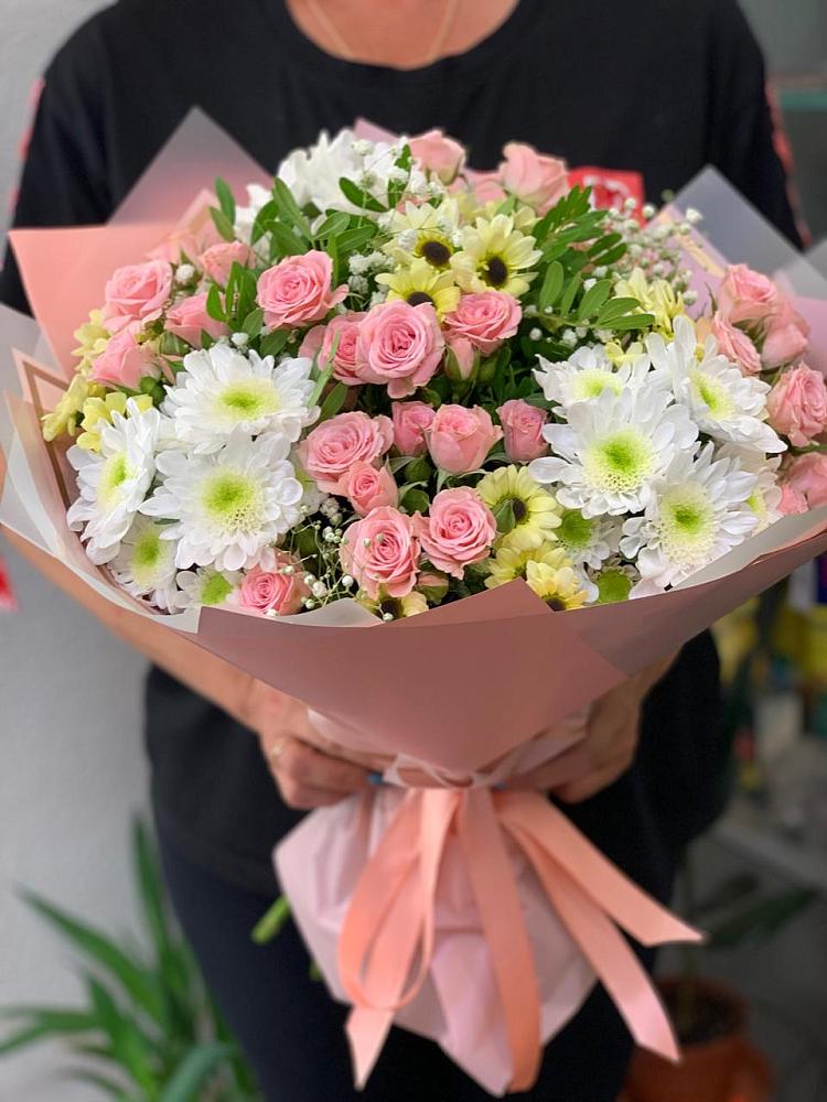 Букет цветов из: Розы и Хризантемы в Кинешме