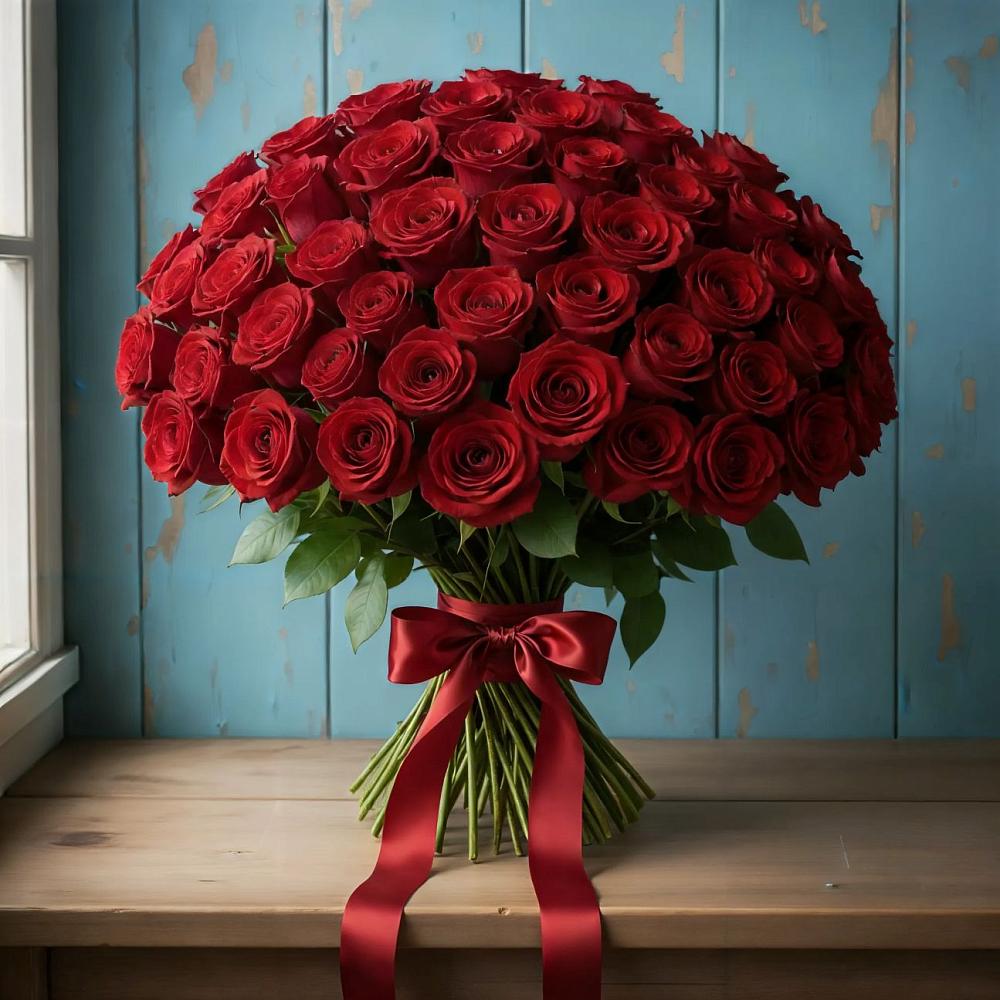 Букет Красные розы Блэк Меджик в Кинешме