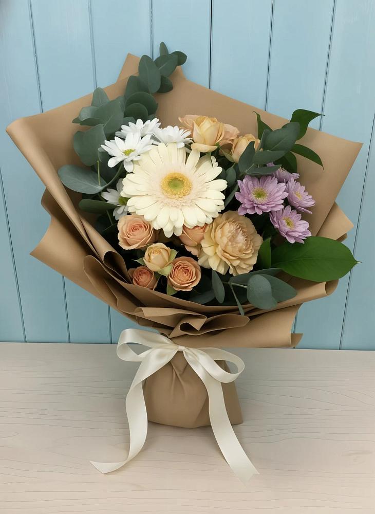 Букет цветов из: Герберы и Хризантемы в Кинешме
