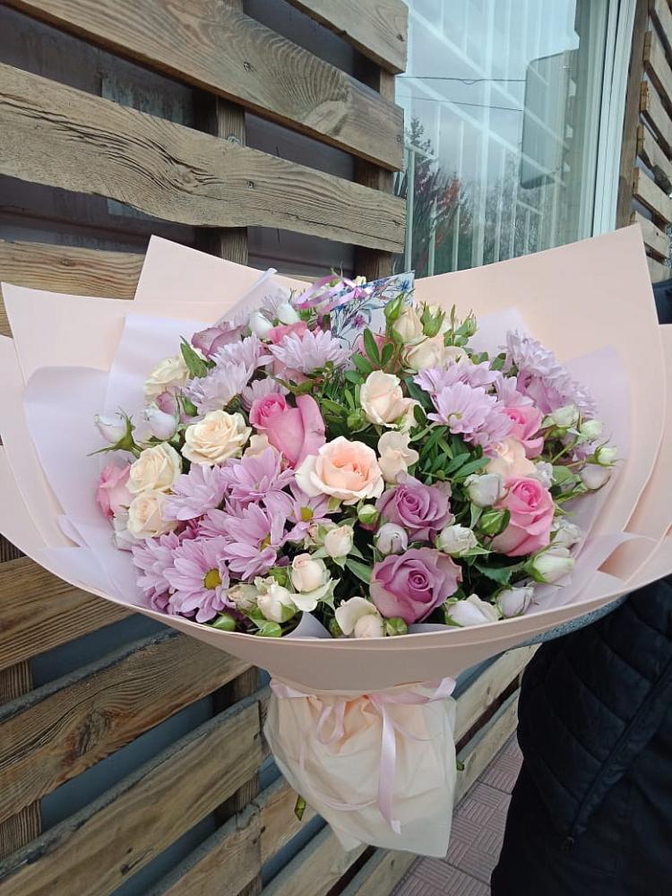 Букет цветов из: Розы и Хризантемы в Кинешме