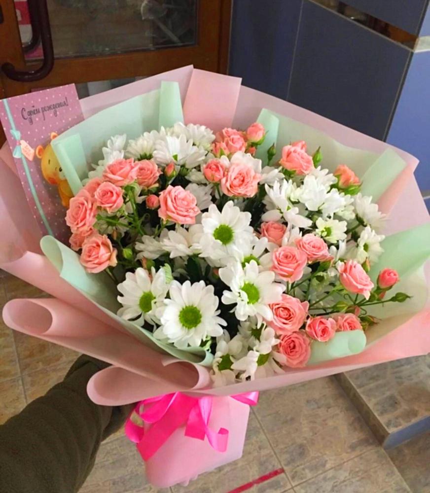 Букет цветов из: Розы и Хризантемы в Кинешме