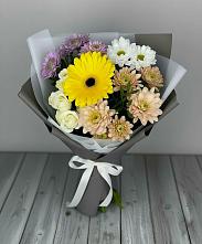 Букет цветов из:  Розы, Герберы и Хризантемы #REPLACE_PRED# Кинешме