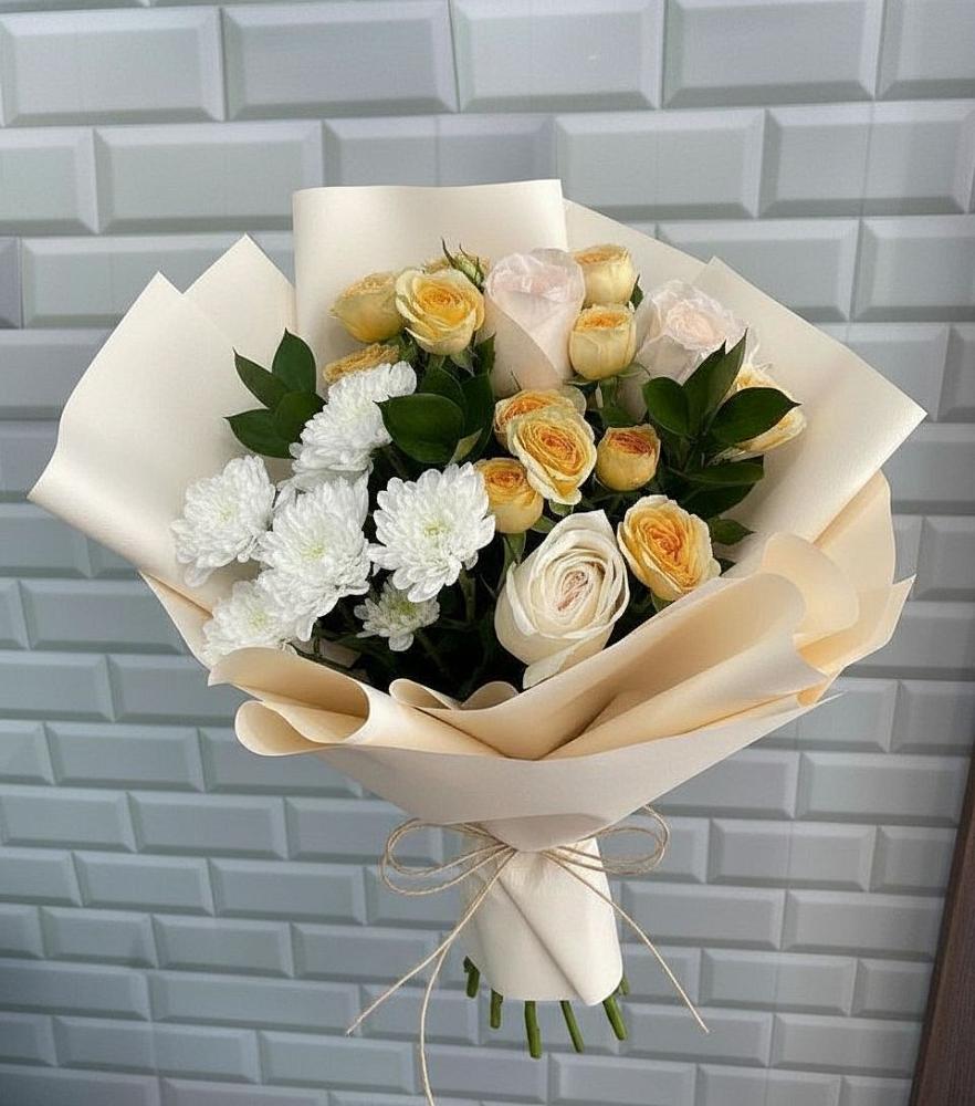 Букет цветов из: Розы и Хризантемы в Кинешме