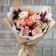 Букет цветов из:  Гвоздики, Хризантемы и Розы в Кинешме