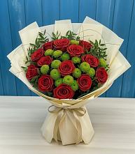 Букет цветов из:  Розы и Хризантемы в Кинешме