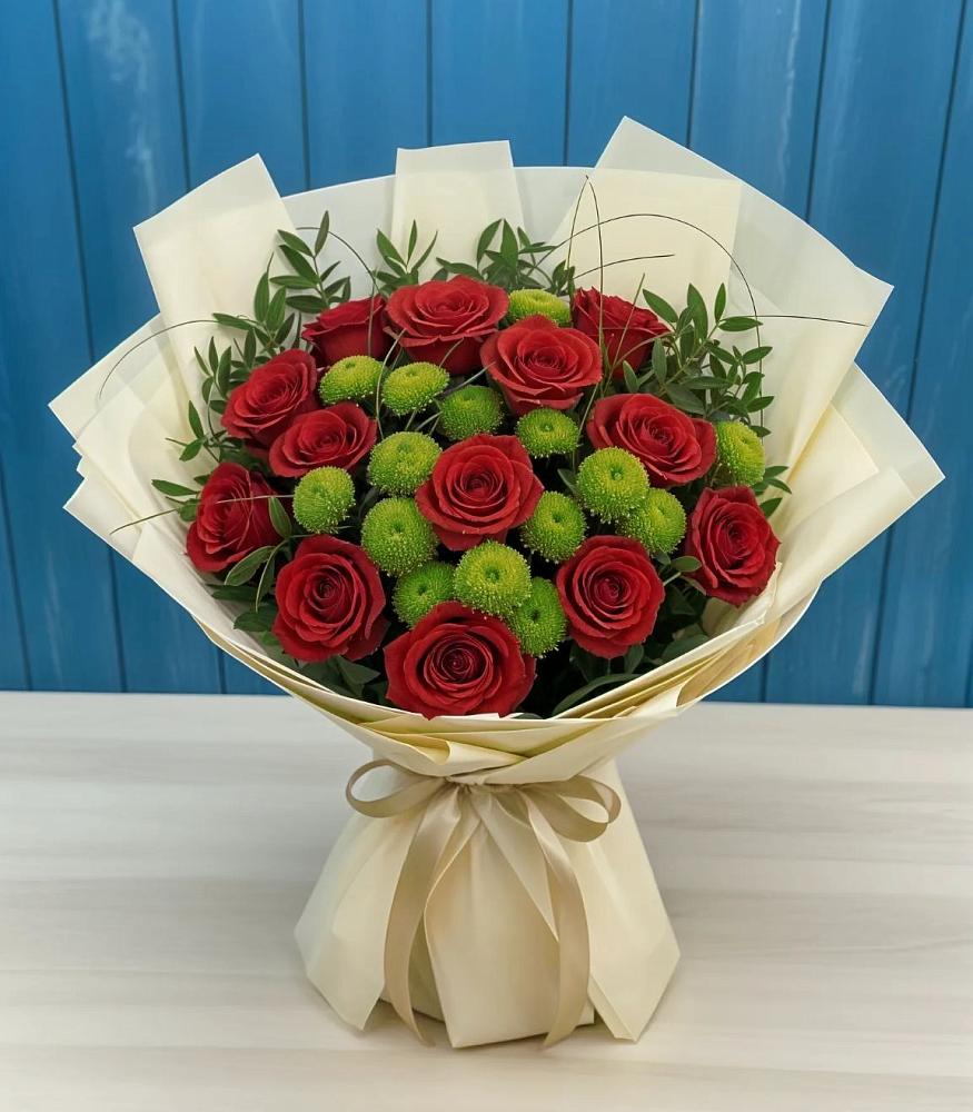 Букет цветов из: Розы и Хризантемы в Кинешме